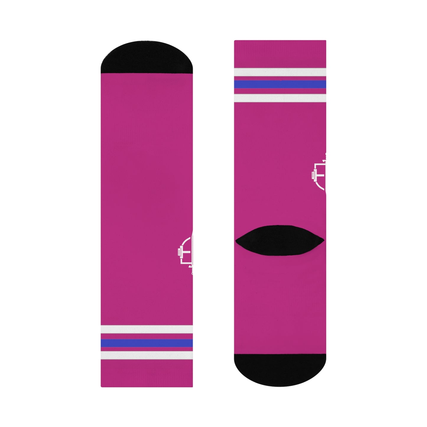 Old School Magenta Crew Socks