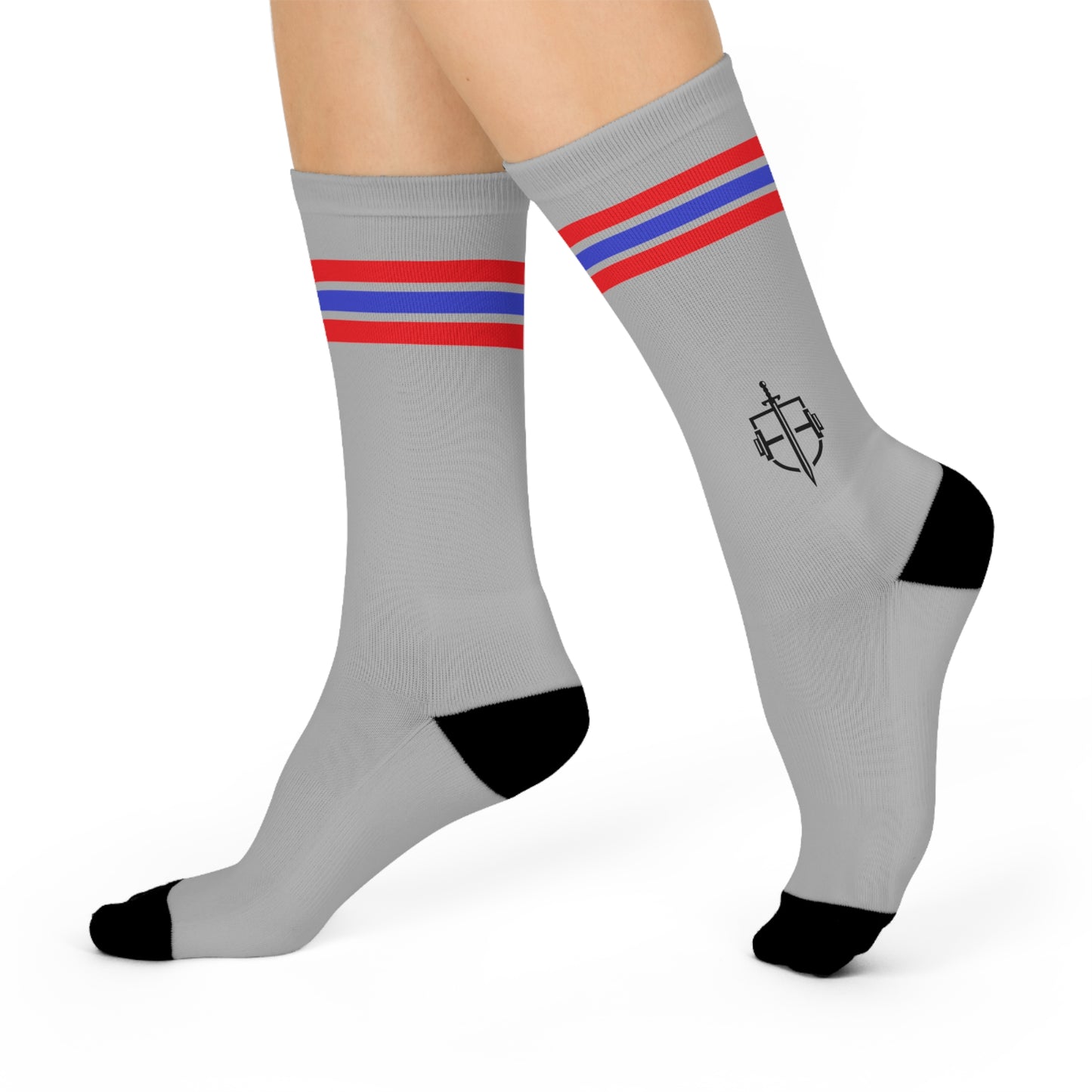 Old School Grey Crew Socks