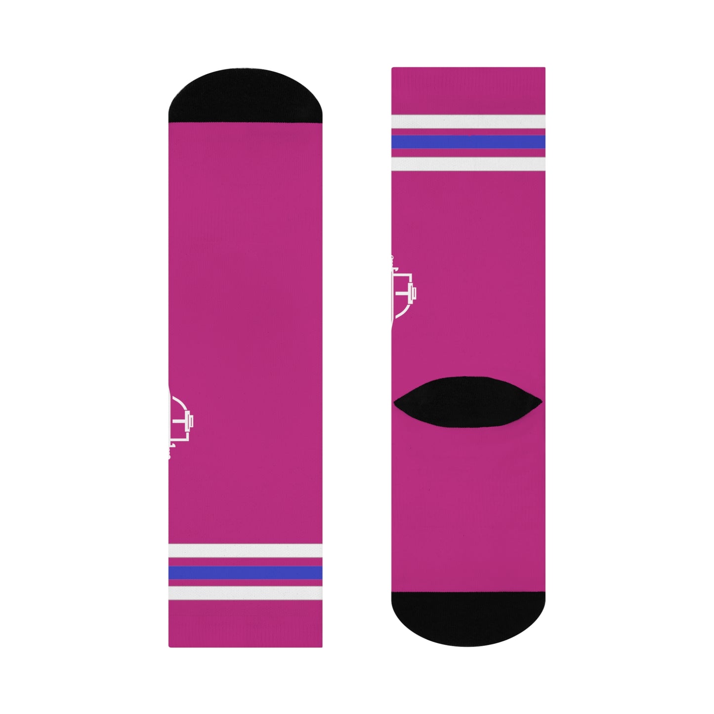 Old School Magenta Crew Socks