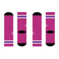 Old School Magenta Crew Socks